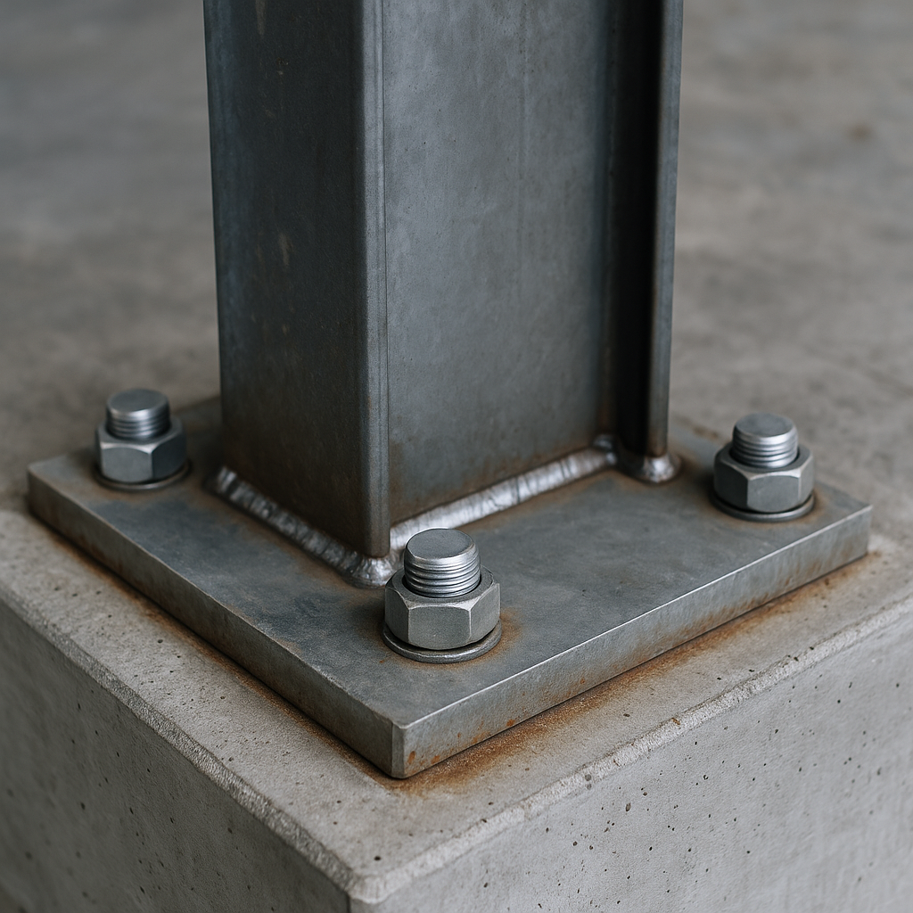 Steel Base Plate on Concrete