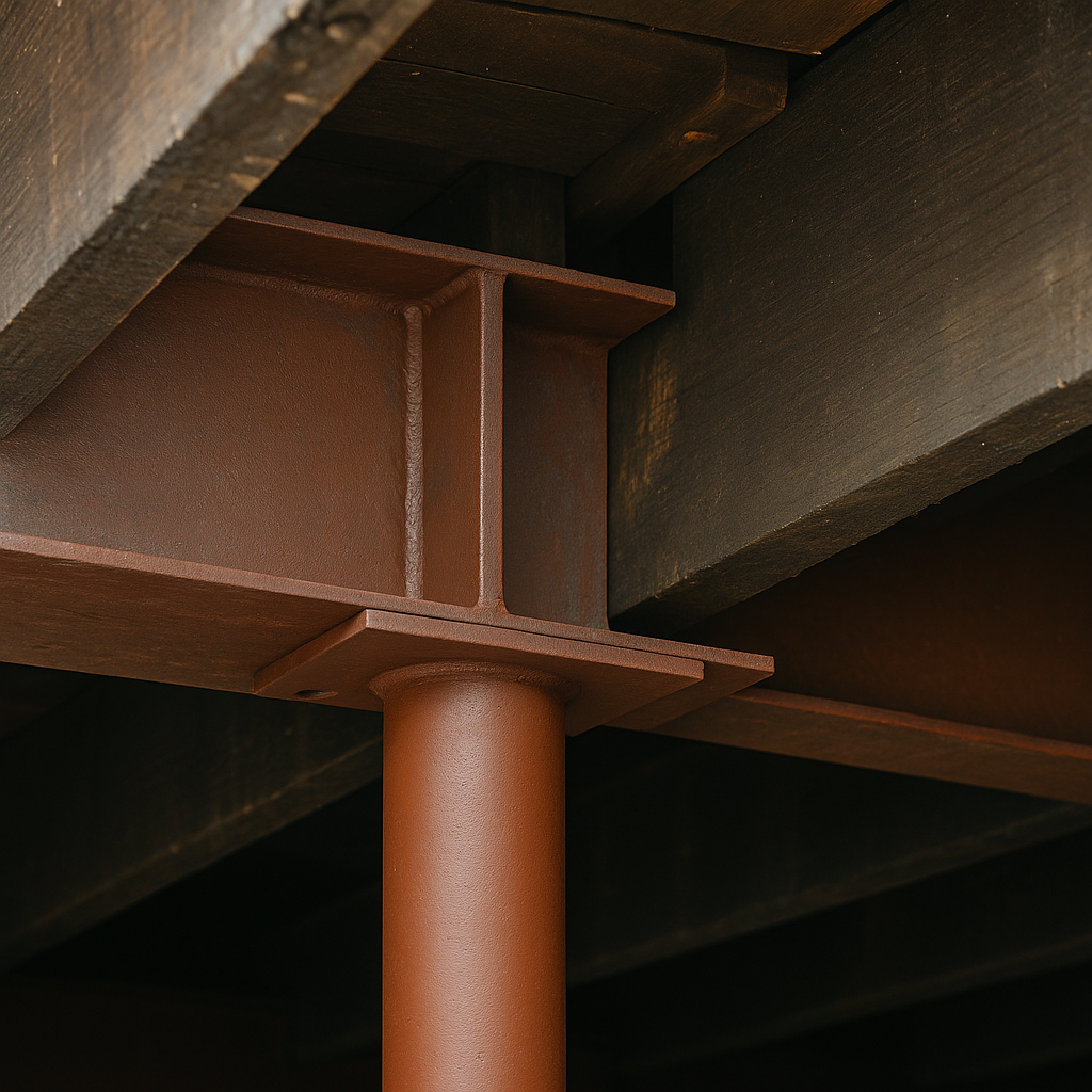 Steel Stiffener Welded to I-beam